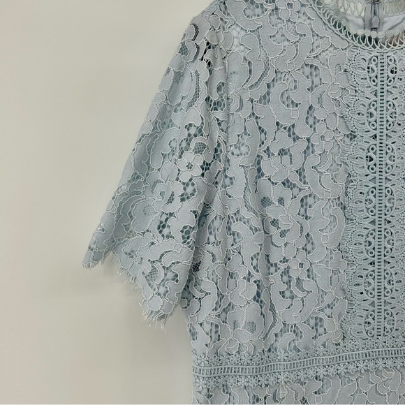 Rachel Parcell Baby Blue Lace Sheath Dress Cottagecore Romantic Spring Easter XL - Picture 5 of 12